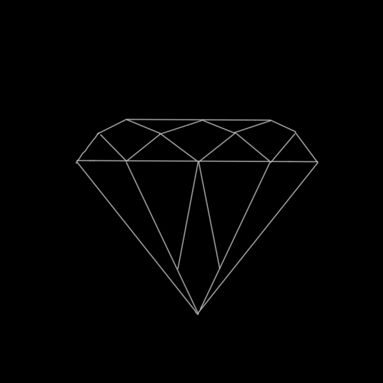 Bild Local hero werden diamant  Weihnachtsfunkeln Aktion Frauenhaus: Geometrische Darstellung eines Diamanten auf schwarzem Hintergrund.